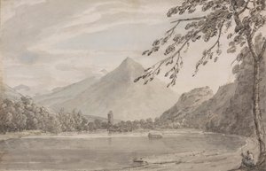 Upon the Aare between Unterseen and the Lake of Brientz by John Robert Cozens