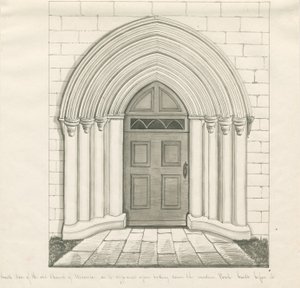 Uttoxeter Church - South Door by John Robert Fernyhough