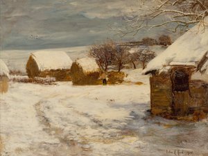 A Farmstead in Winter by John Robertson Reid