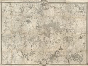 An Exact Survey of the Cities of London, Westminster, the Borough of Southwark, and the Country near Ten Miles round by John Rocque