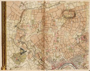 Map of Greenford, Osterley, Ealing and Kew by John Rocque