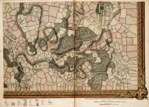Map of Mottingham, Bromley and Chislehurst by John Rocque