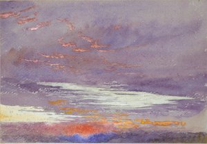 Study of Dawn: purple Clouds, March 1868 by John Ruskin