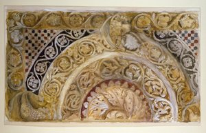Study of a Panel on the Font of the Baptistery, Pisa by John Ruskin