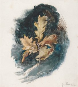 Study of an Oak Leaf by John Ruskin
