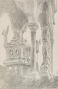 Study of the Tomb of Mastino II della Scala at Verona by John Ruskin