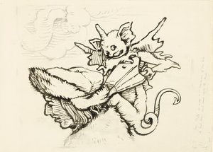 The Head of a Miser: enlarged Drawing from Lützelburger