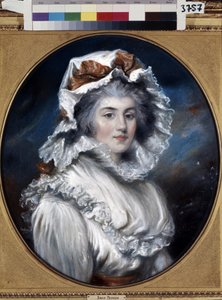 Portrait of a girl in a cap by John Russel