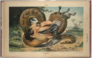 Swallowed! Puck Magazine, July 11 by John S. Pughe
