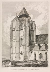 Tower of the Church of Tréport, near Eu by John Sell Cotman