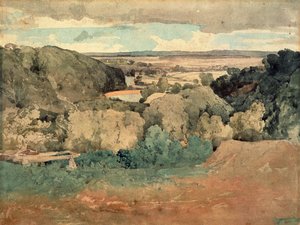 Barnard Castle from Towler Hill by John Sell Cotman