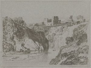 Castle Above a Rocky Gorge