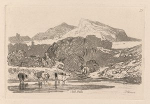 Liber Studiorum: Plate 21, View in North Wales by John Sell Cotman