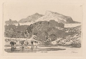 Liber Studiorum: Plate 21, View in North Wales, 1838 by John Sell Cotman
