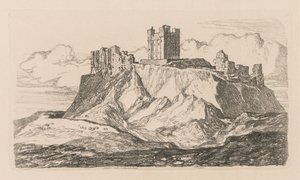 Liber Studiorum: Plate 30, Bambro Castle, Northumberland by John Sell Cotman
