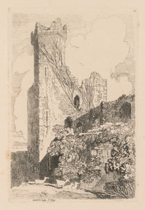 Liber Studiorum: Plate 32, Caernarvon Castle, N. Wales by John Sell Cotman