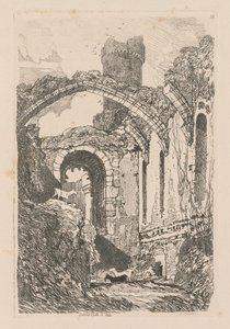 Liber Studiorum: Plate 33, Conway Castle, N. Wales by John Sell Cotman