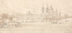 Military School and Abbey Church of St Stephen at Caen by John Sell Cotman