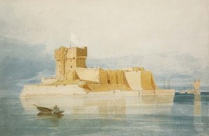 No.1477 Fort St. Marcouf, near Quineville, in the Rade de la Hougue, Normandy by John Sell Cotman