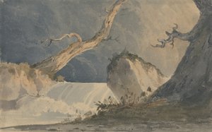 Waterfall in a Desolate Landscape