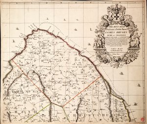 A new and exact map of the island of Barbados in America according to survey made in the years 1717 to 1721 by William Mayo