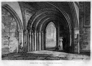 Doorway to the Temple Church, London