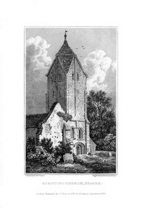 Sompting Church, Sussex, 1829