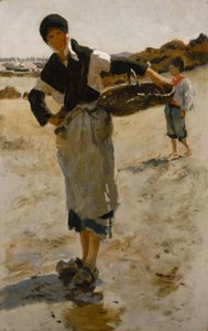 Breton Woman with a Basket by John Singer Sargent