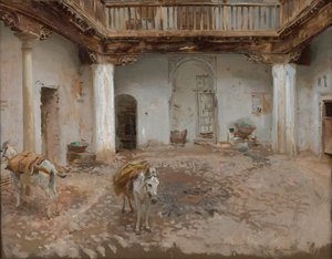 Courtyard, Casa del Chapiz by John Singer Sargent