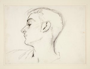 Head of a Young Man in Profile by John Singer Sargent