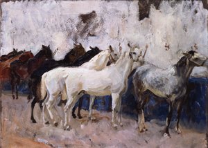 Horses at Palma, Majorca, Spain by John Singer Sargent