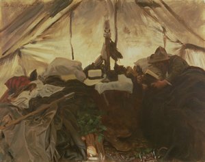 Inside a Tent in the Canadian Rockies, 1916