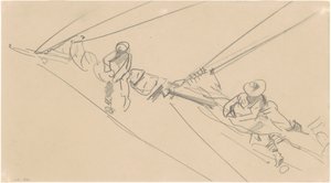 Men on a Spar, c. 1876 by John Singer Sargent