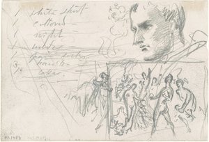 Napoleonic Head and Judgment of Paris [verso], c. 1871-1872 by John Singer Sargent
