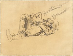 Studies for "Gassed" (recto) by John Singer Sargent