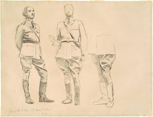 Studies for General Officers of World War I by John Singer Sargent