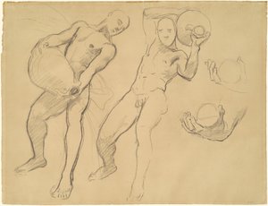 Studies of Notus for The Winds by John Singer Sargent