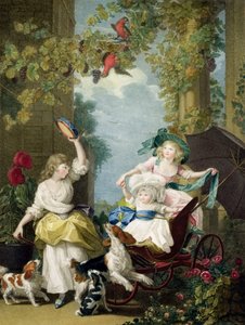 Their Royal Highnesses the Princesses Mary (1776-1857), Sophia (1777-1848) and Amelia (1783-1810), engraved by Francesco Bartolozzi, pub. by the artist, 1792