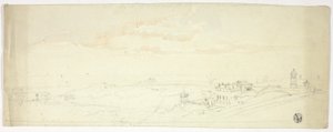Panoramic View of Seaside Town
