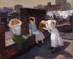 Sunday, Women Drying Their Hair