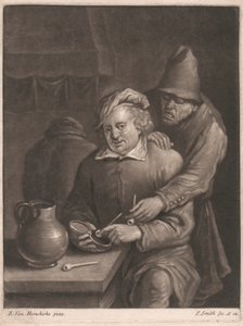 A Smoker Seated at Table by John Smith