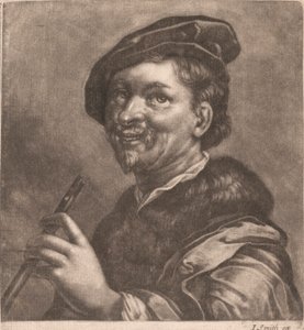 Man Playing Flute by John Smith