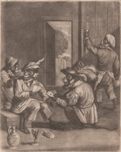 Monkeys Playing Cards by John Smith