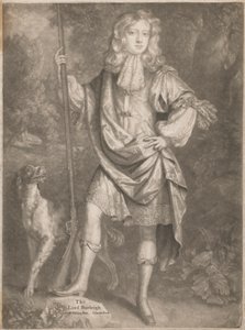 The Lord Burleigh (as a youth, standing, a gun in his hand and a spaniel at his side) by John Smith