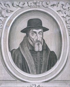 Oval portrait of John Foxe, c1570, c1700