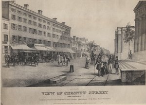View of Chestnut Street, Philadelphia by John T. Bowen