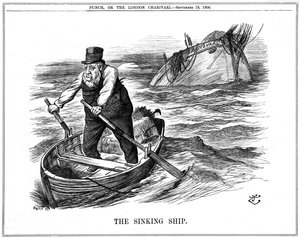 Paulus Kruger known as Oom Paul. Cartoon by John Tenniel, 