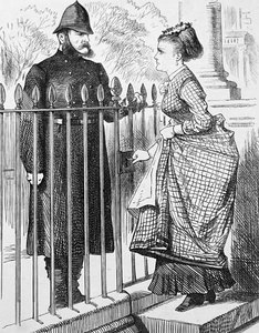 A Policeman Speaking with a Young Woman