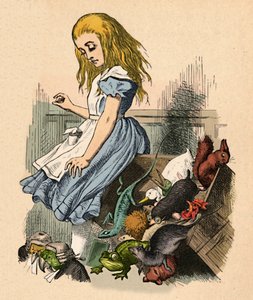 Alice and Animals. Chaos and the Court, 1889 by John Tenniel