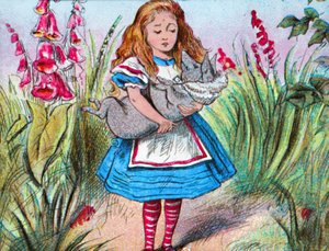 Alice Holding a Pig in Her Arms